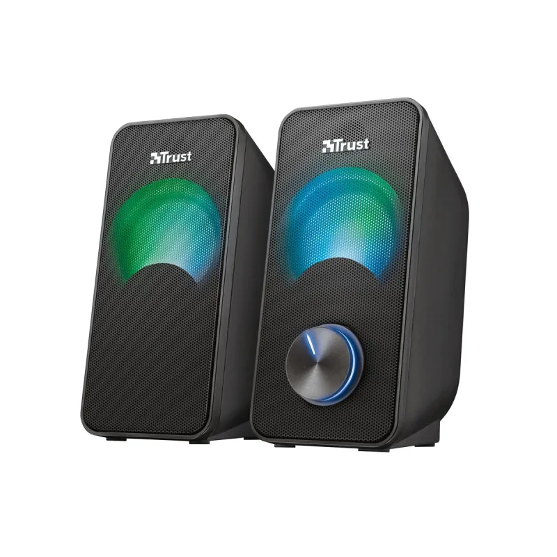 Trust - Altavoces Trust Arys RGB Compact 2.0 con iluminación LED para PC.
