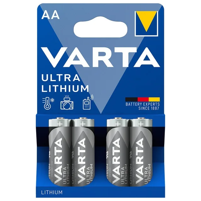Varta - Blister de pilas litio BLx4 AA Varta Ultra Lithium 1,5V.
