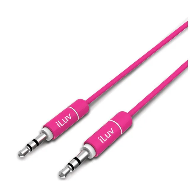 iLuv - Cable Aux-In 3,5 mm Iluv ICB110 Rosa.