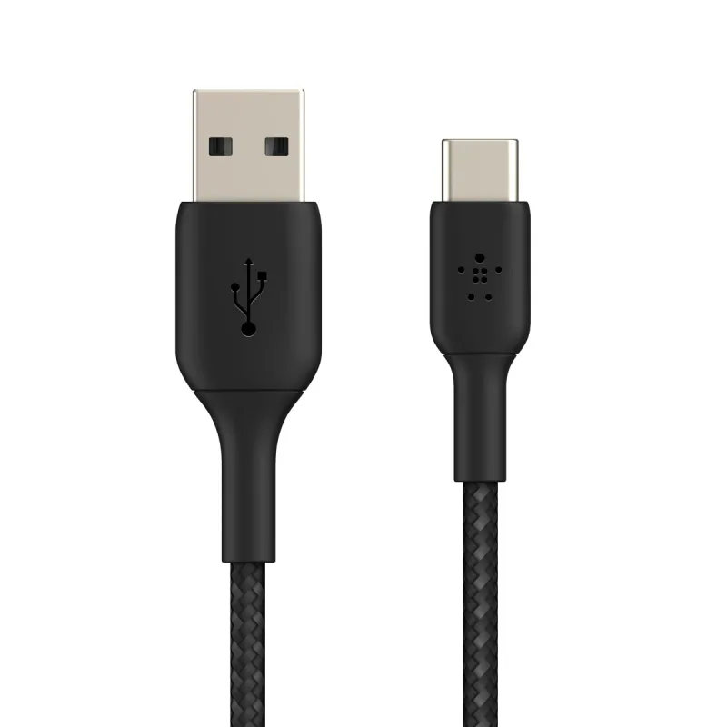 Belkin - Cable trenzado Belkin BOOST CHARGE Lightning a USB-A negro de 3 metros.
