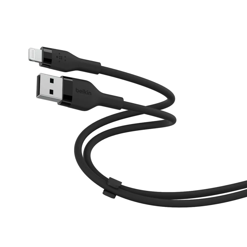 Belkin - Cable de silicona Belkin Boost Charge Flex de USB-A a Lightning de 1 metro negro.