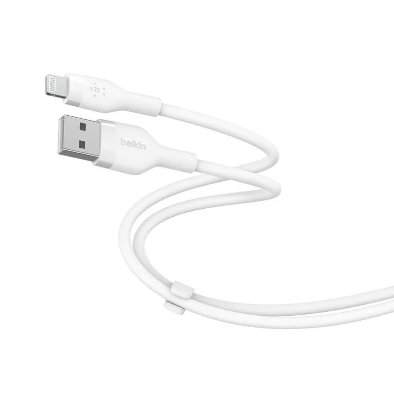 Belkin - Cable de silicona Belkin Boost Charge Flex de USB-A a Lightning de 2 metros blanco.
