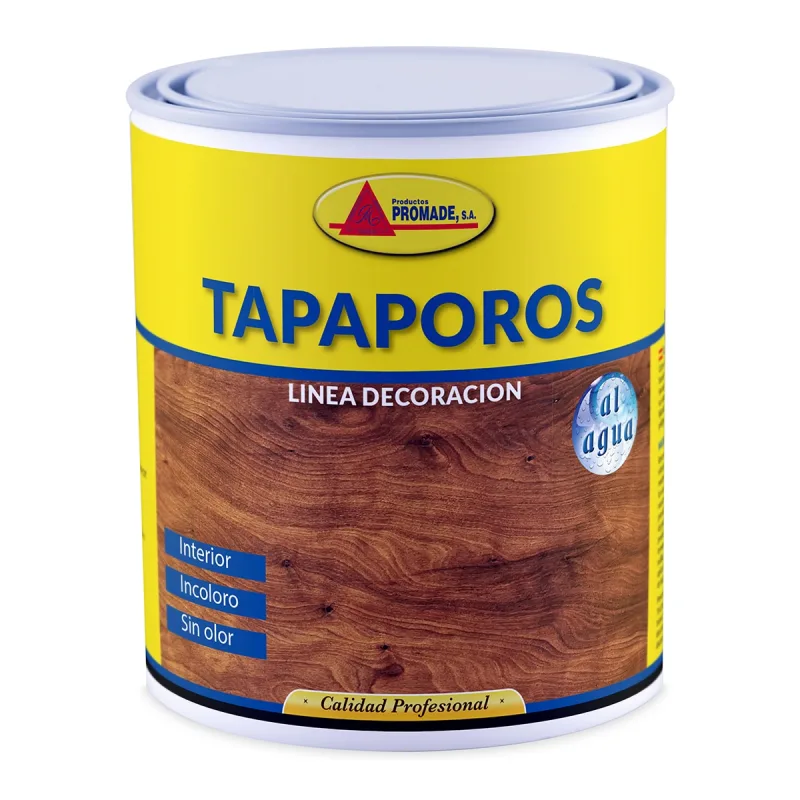 Promade - Tapaporos al Agua para Madera y Superficies Porosas.