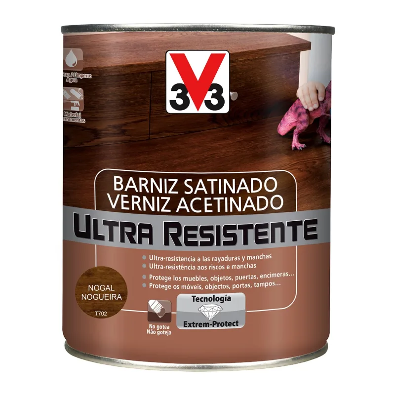 V33 - Barniz Satinado Madera Ultra Resistente.