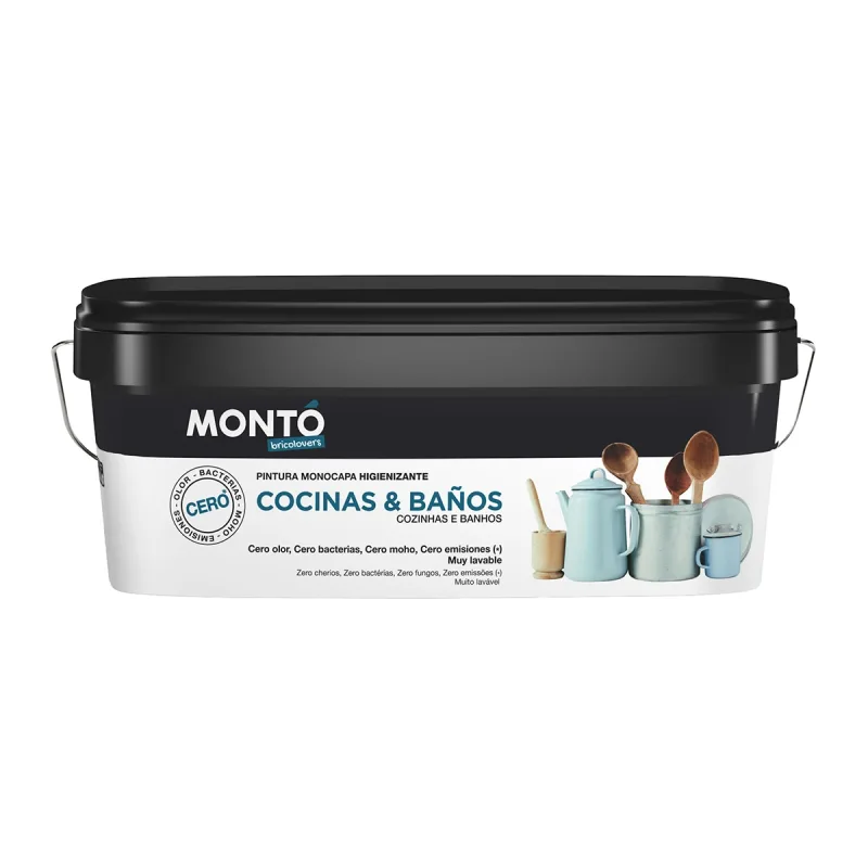 MONTÓ - Pintura Plástica Mate Cocinas y Baños 2,5 l.