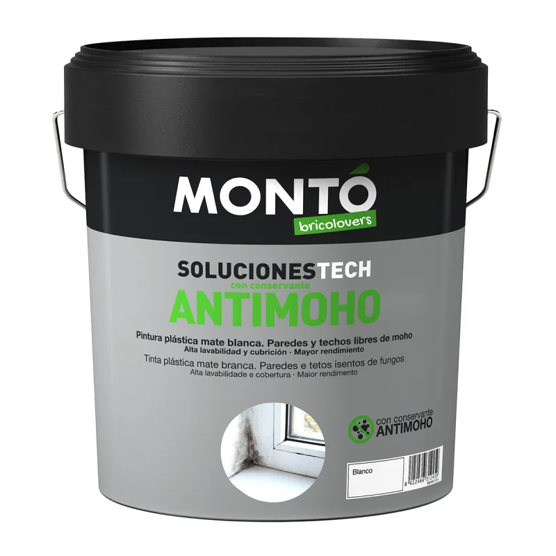 MONTÓ - Pintura Plástica Mate Antimoho 12 l.