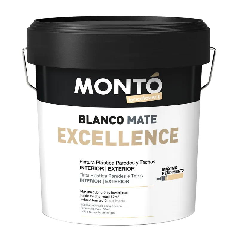 MONTÓ - Pintura Plástica Interior/Exterior Mate Excellence.