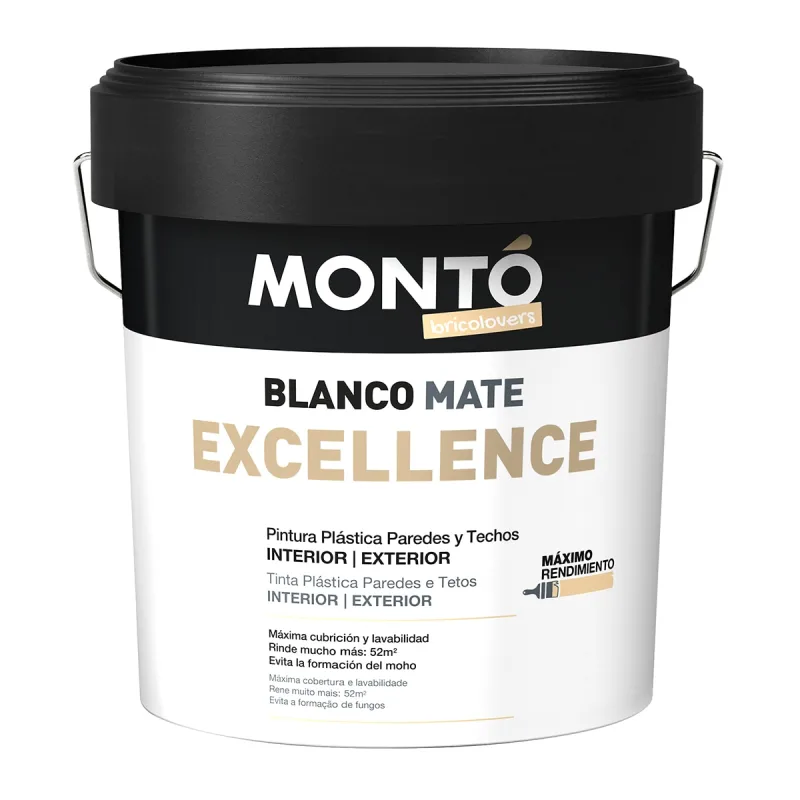 MONTÓ - Pintura Plástica Interior/Exterior Mate Excellence.