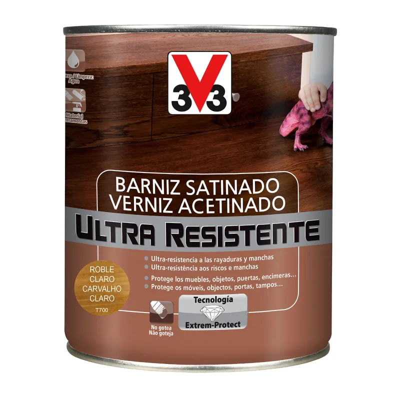 V33 - Barniz Satinado Madera Ultra Resistente.