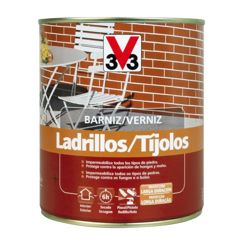 V33 - Barniz Ladrillos y Piedra Brillante 750 ml.