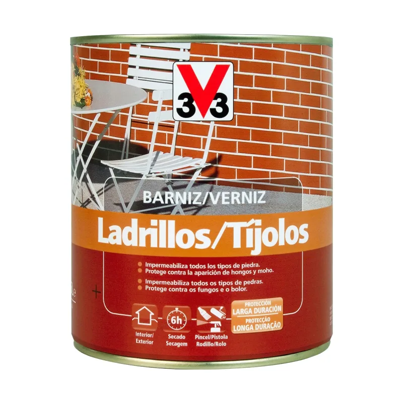 V33 - Barniz Ladrillos y Piedra Mate 750 ml.