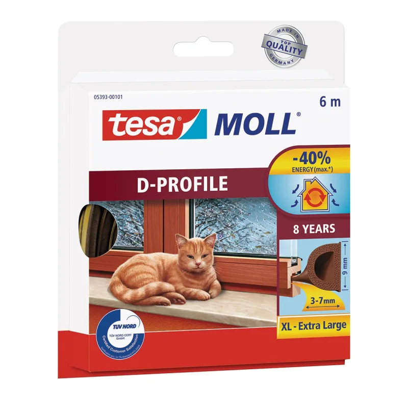 Tesa - Burlete Caucho Classic Perfil 'D' 6 m.