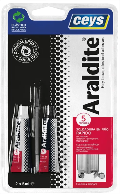 Ceys - Adhesivo Araldite Epoxi Rápido 5 + 5 ml.