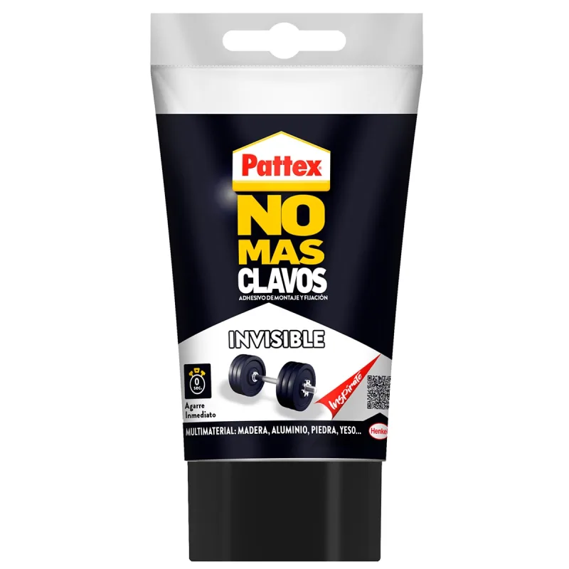 Pattex - Adhesivo Montaje No Más Clavos Invisible 120 g.