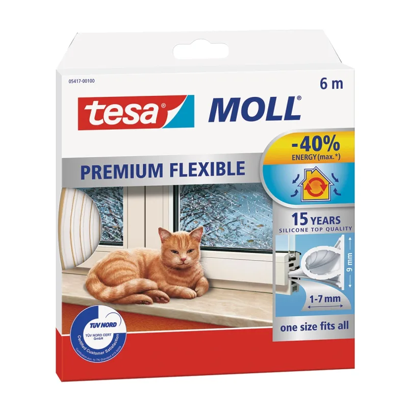 Tesa - Burlete Silicona Premium Flexible 6 m.