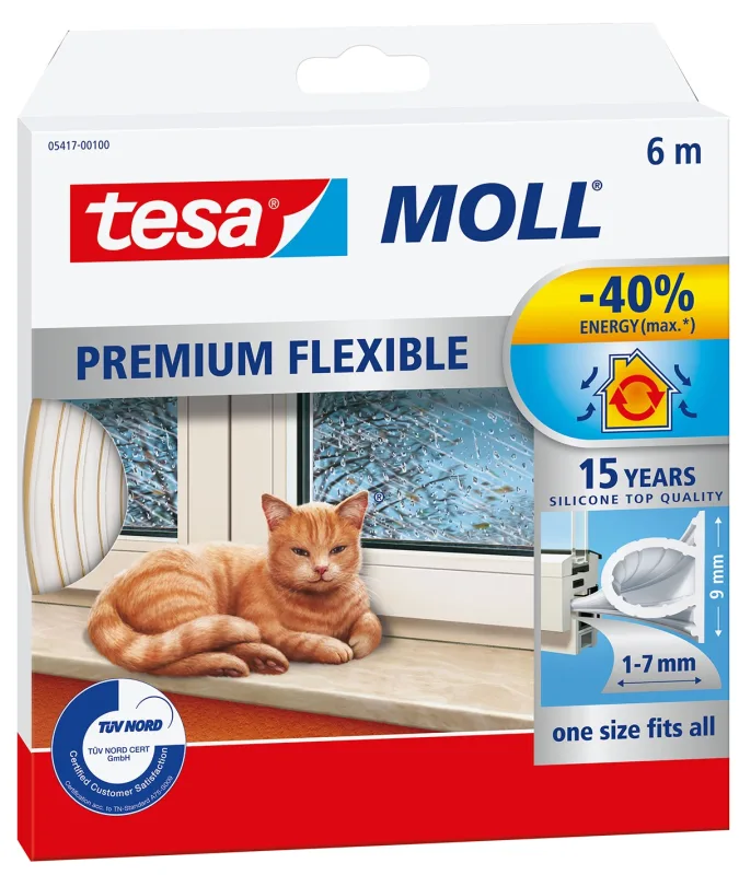 Tesa - Burlete Silicona Premium Flexible 6 m.