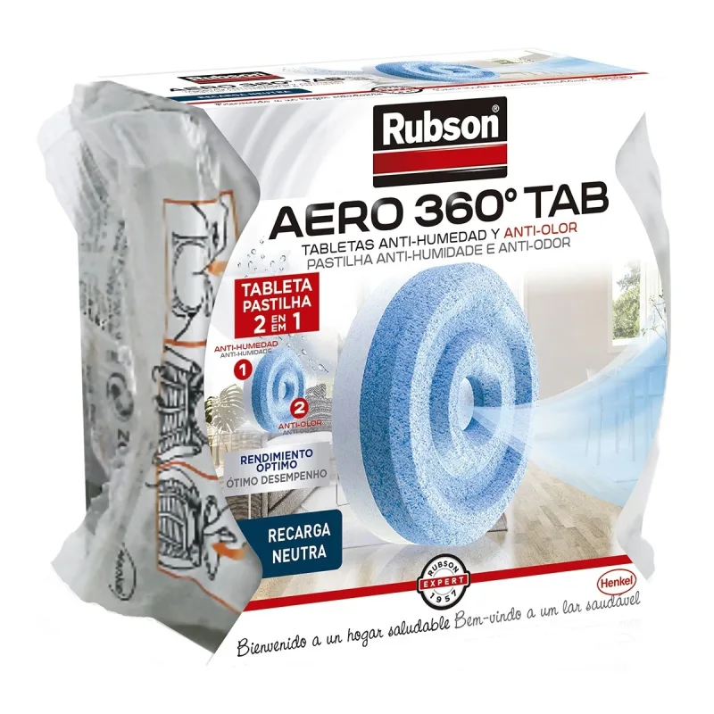 RUBSON - Recambio Deshumidificador Aero 360º Inodoro.