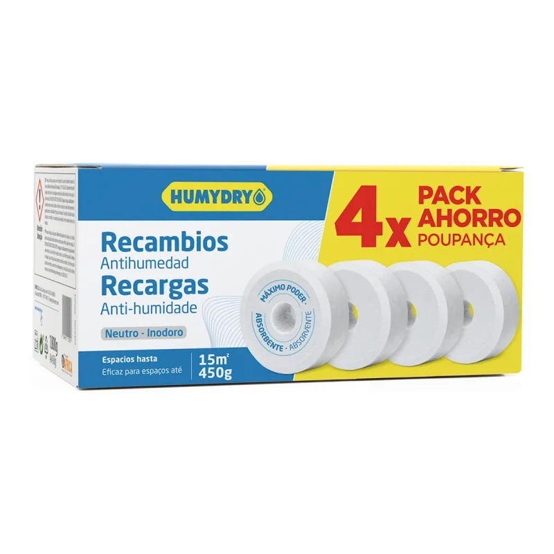 Humydry - Humydry Recambios en Tableta 4 x 450 g.