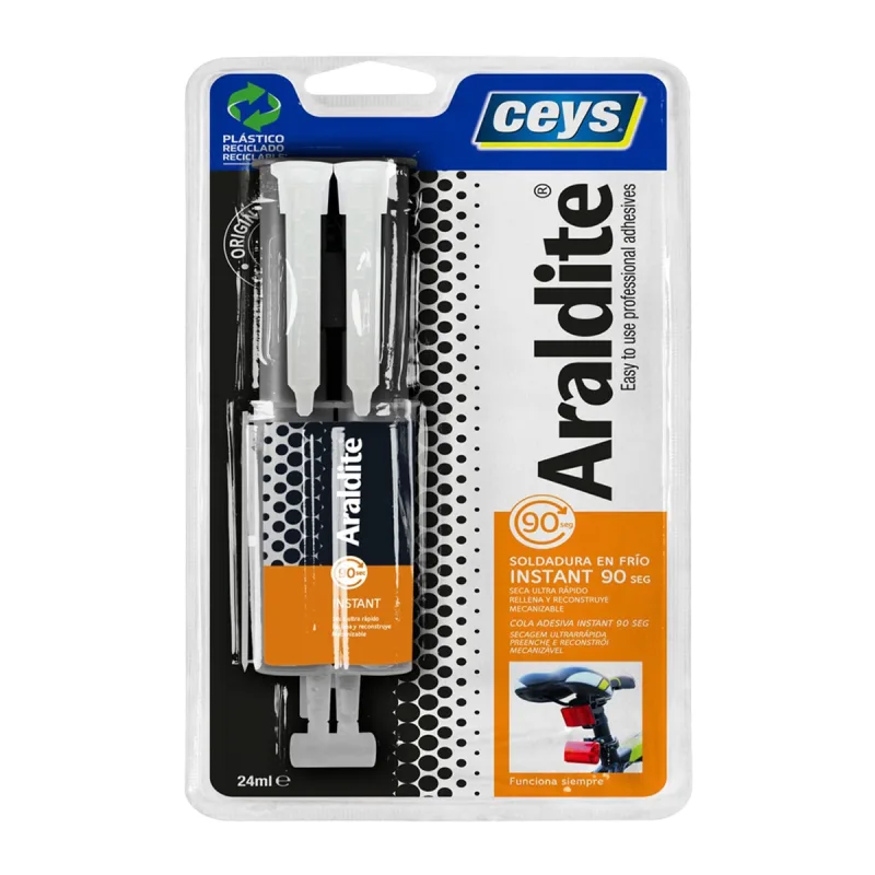 Ceys - Adhesivo Araldite 90 segundos Jeringa 24 ml.