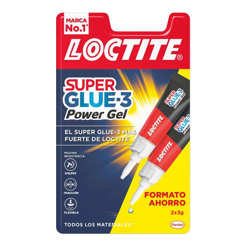Loctite - Adhesivo Super Glue 3 Power Gel Dúo.