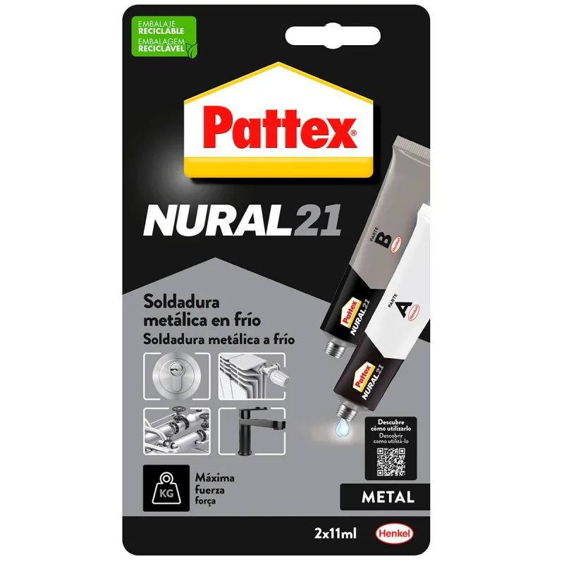 Pattex - Nural 21 Soldadura Reparadora Metálica en Frío.