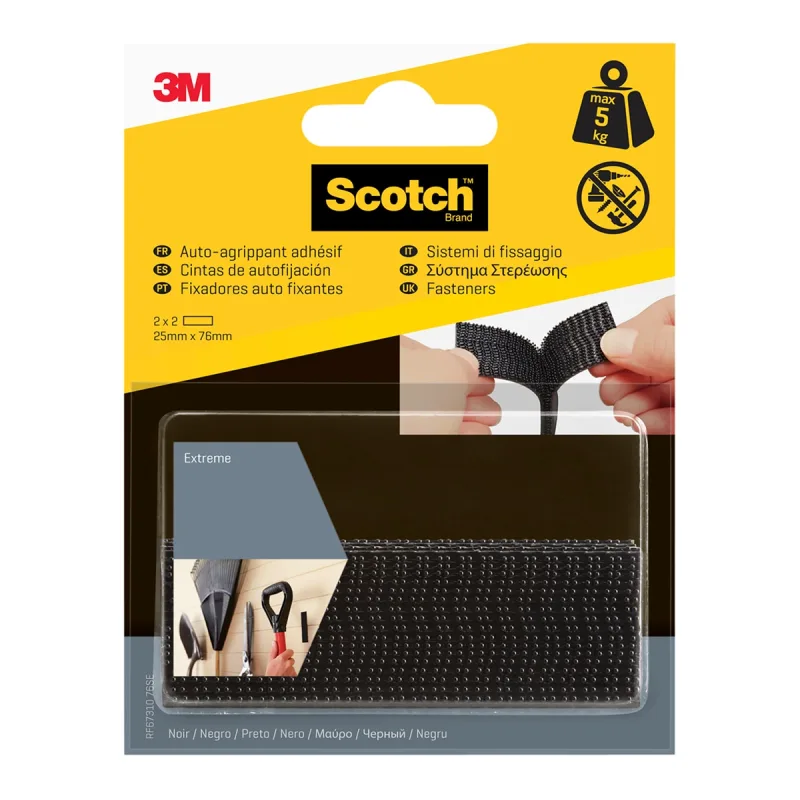 3M - Cintas Auto-Sujeción Extrema - 4 Uds 25 mm x 7,5 cm.