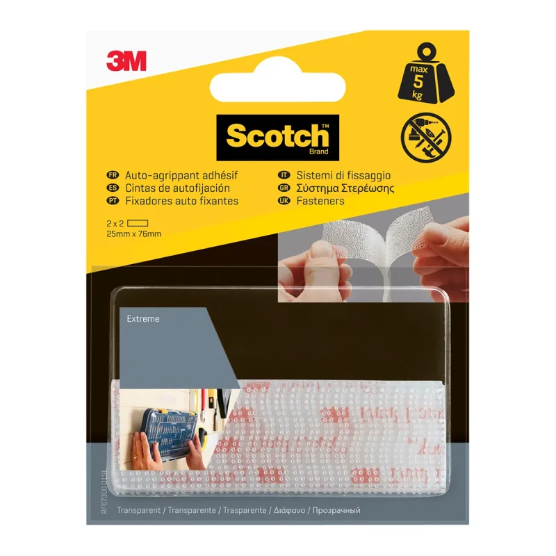 3M - Cintas Auto-Sujeción Extrema - 4 Uds 25 mm x 7,5 cm.