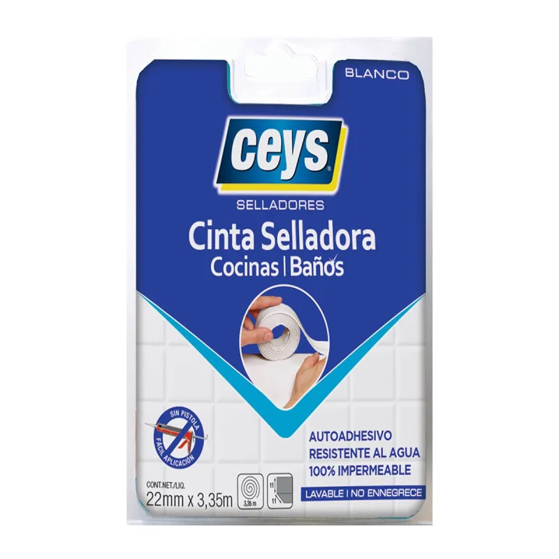 Ceys - Cinta Selladora y Aislante Autoadhesiva Hogar 3,35 m.