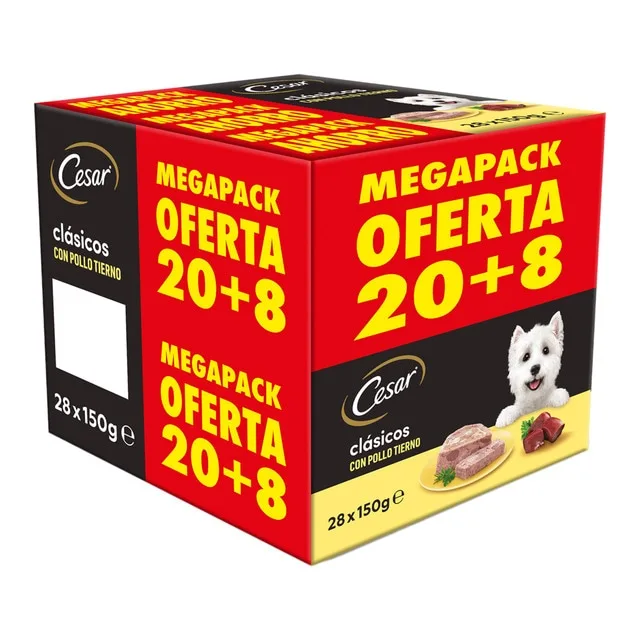 Cesar - Comida húmeda para perros Cesar Clásicos paté pollo.