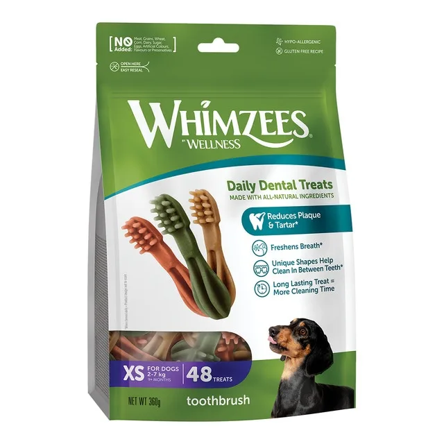 Whimzees - Snack para perros pequeños Whimzees cepillo dental mix.