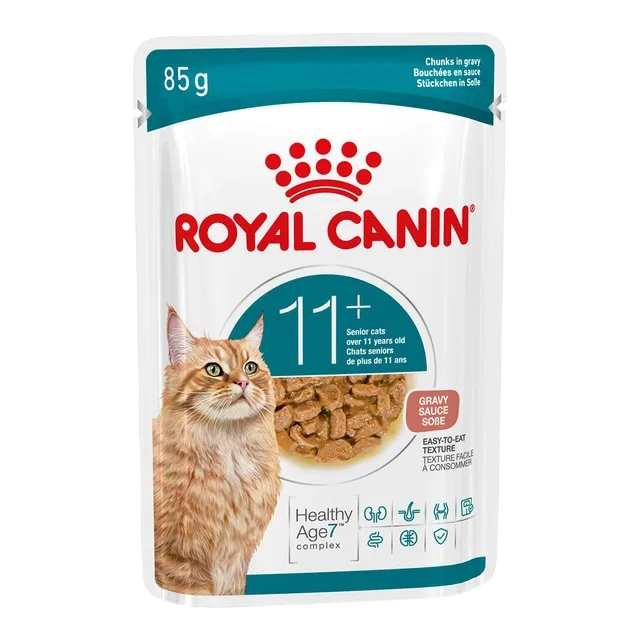 Royal Canin - Comida húmeda para gatos sénior Royal Canin trocitos en salsa 85 g.