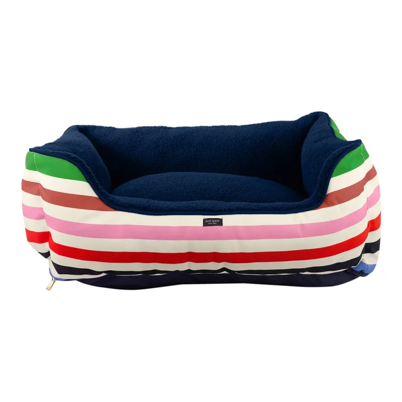 Kate Spade - Cama Kate Spade para perros y gatos Adventure Stripe.