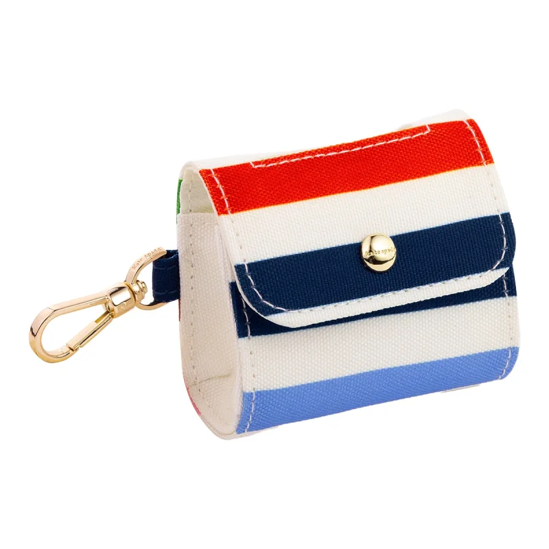 Kate Spade - Dispensador de bolsas higiénicas Kate Spade para perros Adventure Stripe.