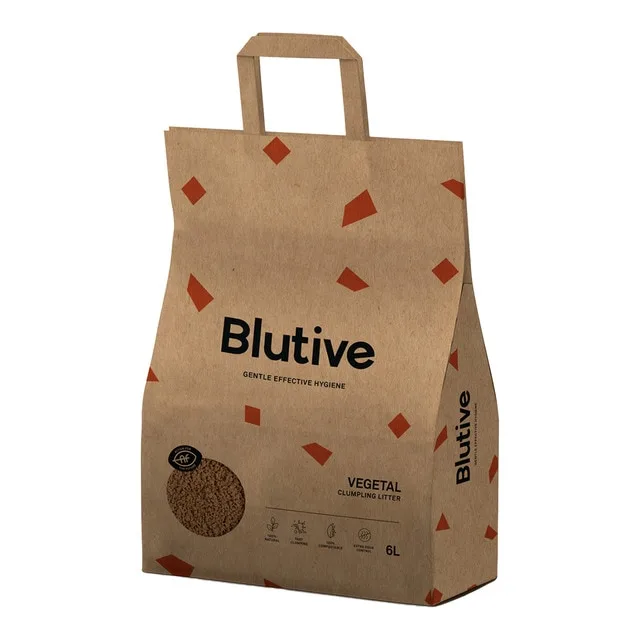 Blutive - Lecho ultra aglomerante Blutive para gatos vegetal 6 L.