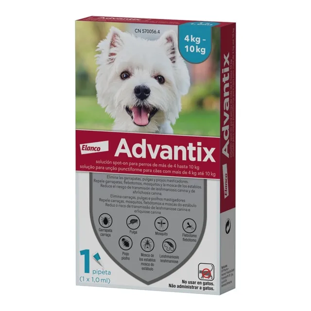 Advantix - Pipeta Bayer Advantix para perros de 4 a 10 Kg.