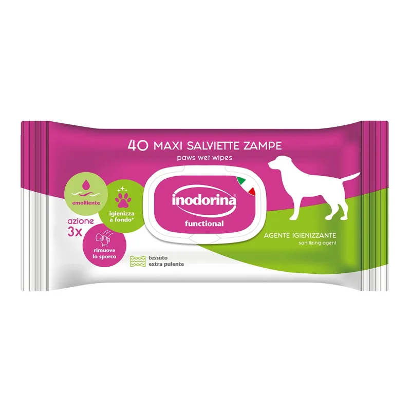 Inodorina - Toallitas Inodorina para las patas de los perros 40 uds.
