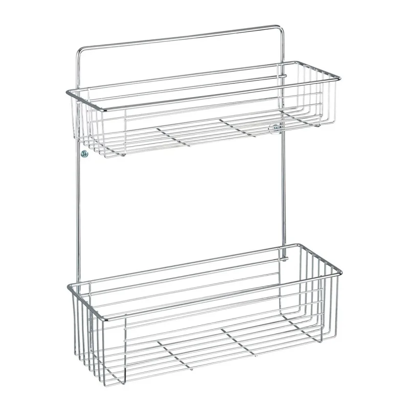 Wenko - Estantería Mural Avesta 2 Baldas Cromada.