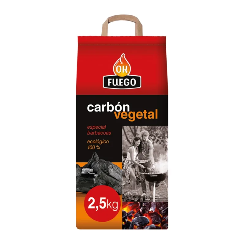 OK FUEGO - Bolsa de Carbón Vegetal 2,5 kg.