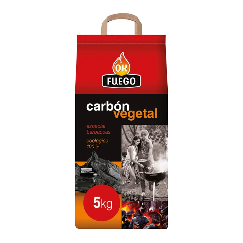 OK FUEGO - Bolsa de Carbón Vegetal 5 kg.