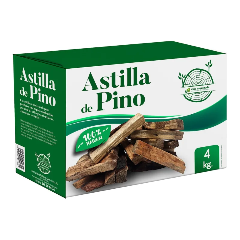 Viña esquinada - Caja Astillas Encendido 4 kg.