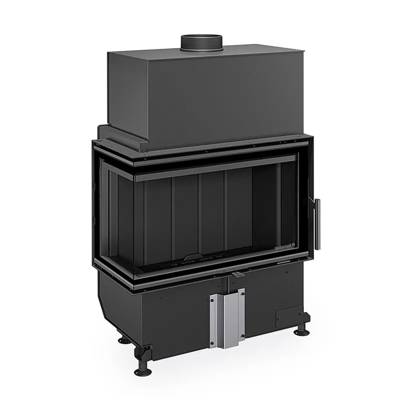 ROMOTOP - Chimenea Leña Heat F68/31 Esquinera Izquierda Puerta Lateral.