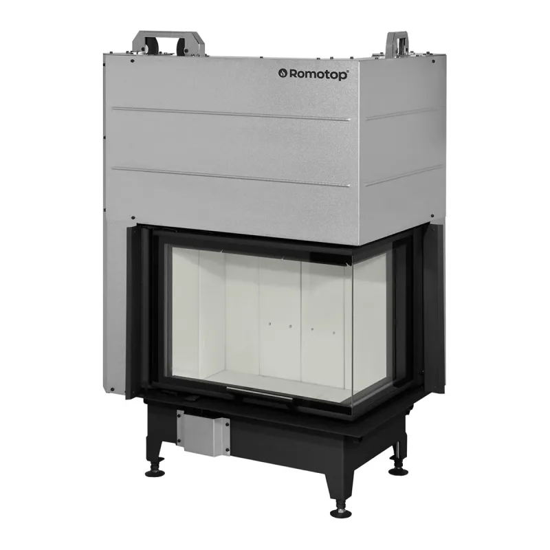 ROMOTOP - Chimenea Leña Heat E2G81/40 Esquinera Derecha.