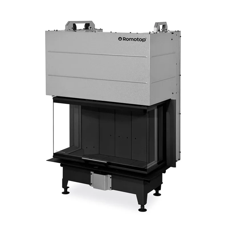 ROMOTOP - Chimenea Leña Heat 3CF3G80/31 Frontal Cristal Dividido.