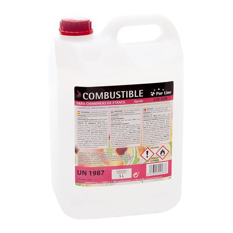 CLIMACITY - Garrafa Bioetanol Inodoro 5 l.