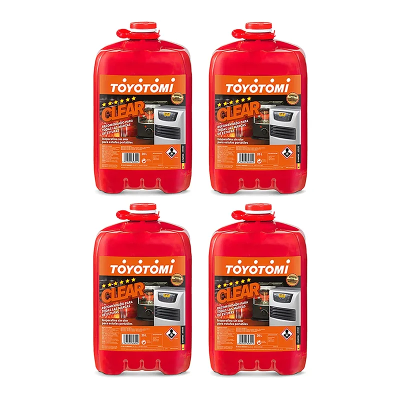 TOYOTOMI - Pack 4 Bidones Parafina Toyotomi Clear 20 l.