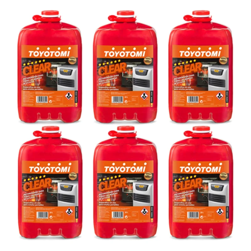 TOYOTOMI - Pack 6 Bidones Parafina Toyotomi Clear 20 l.