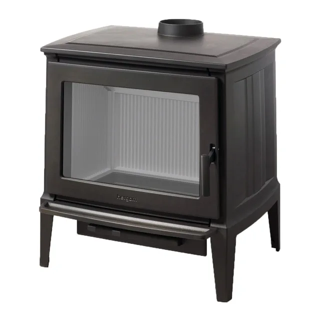 Hergom - Estufa Leña Fundición E-30 L Interior blanco.