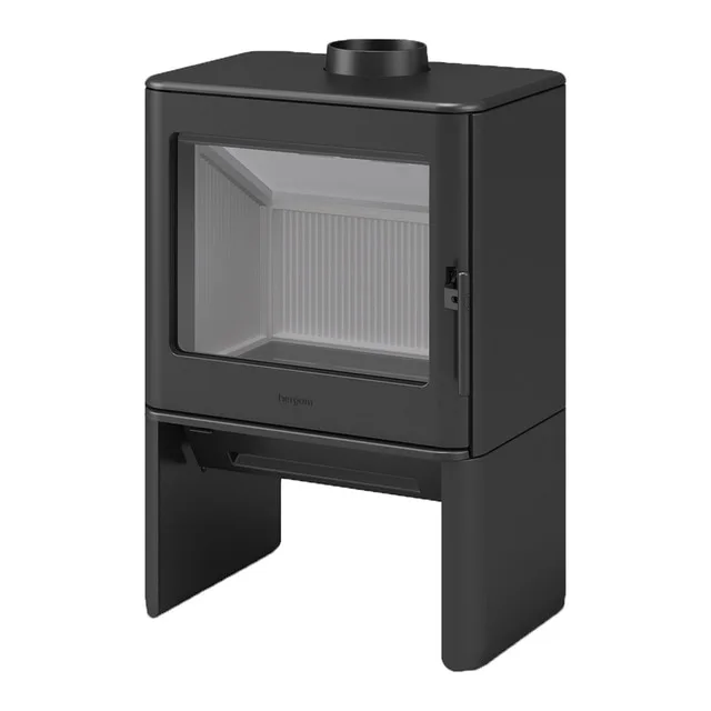 Hergom - Estufa Leña Fundición E-40 Interior blanco.