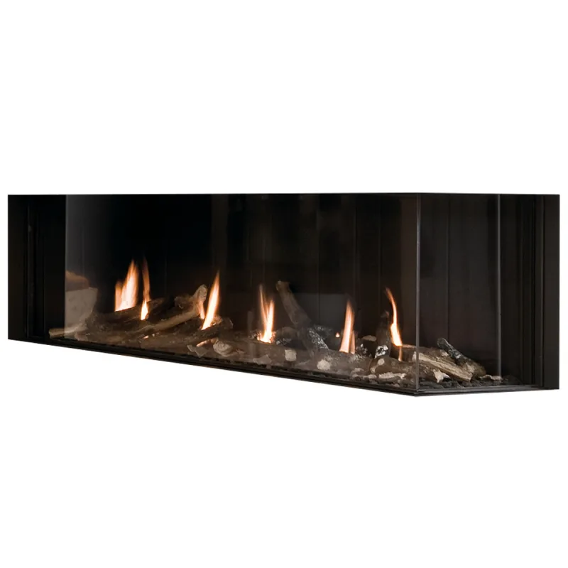 Hergom - Hogar Gas Natural MG-140/38 Cristal Lateral Derecho.