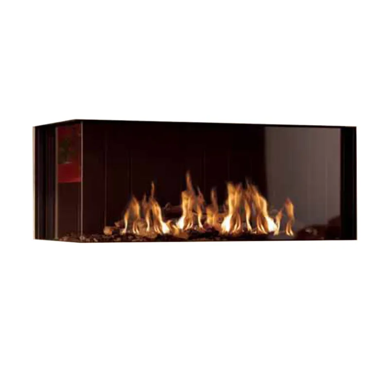 Hergom - Hogar Gas Propano MG-100/38 Cristal Lateral Izquierdo.